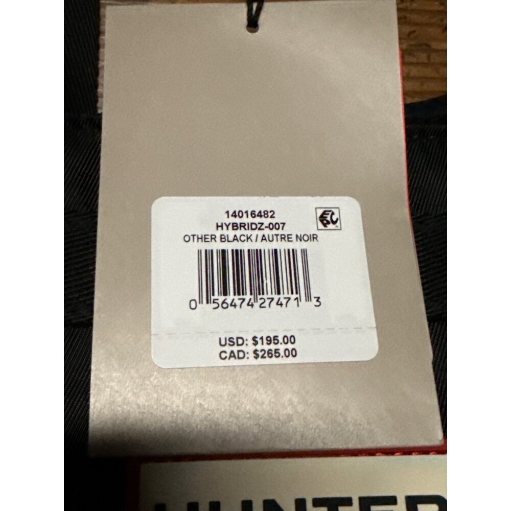 Hunter Black Hybridz-007 Backpack Tote with Padded Straps & Zip Pocket New - Picture 6 of 6